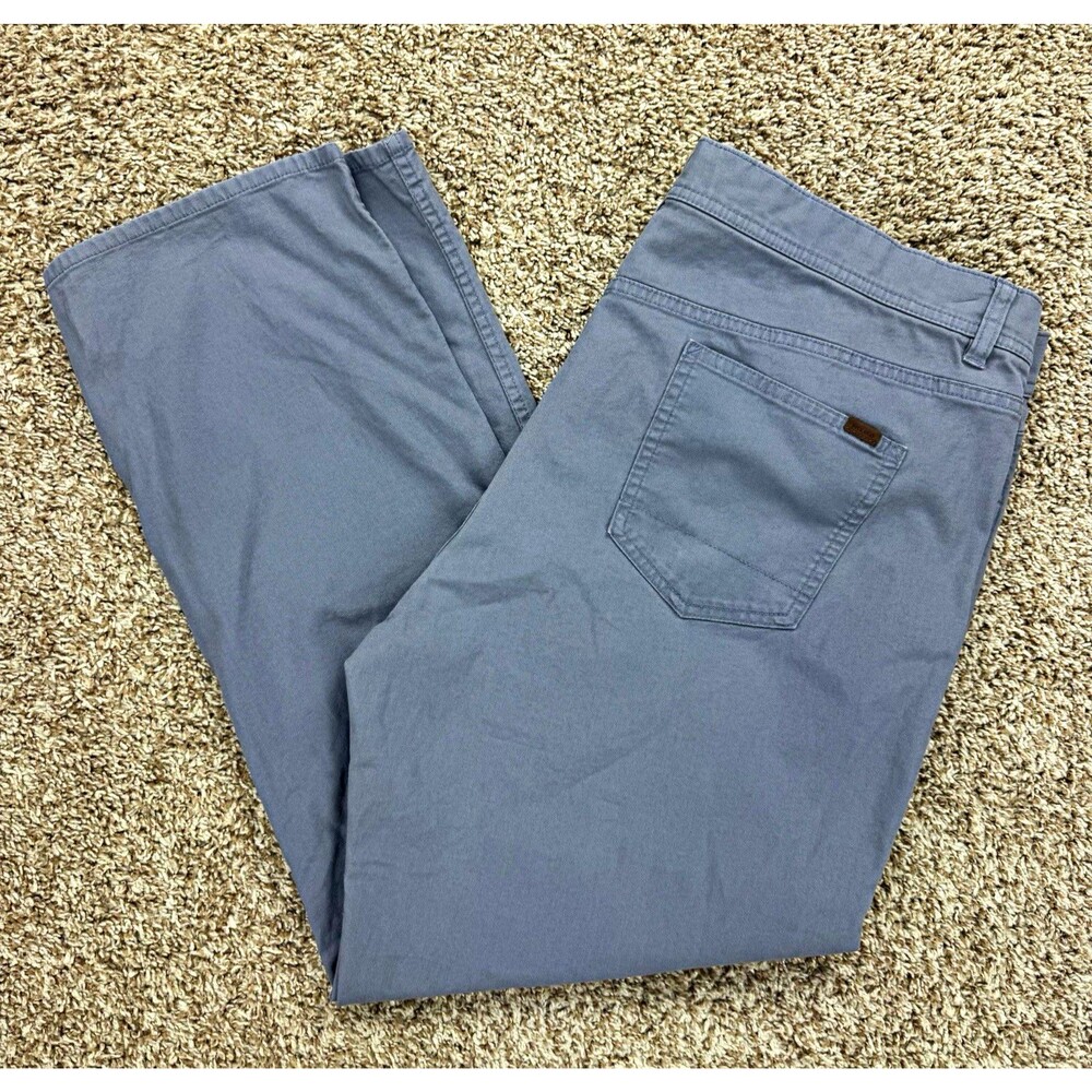 Duck Head 1865 Pinpoint Canvas 5 Pocket Pants Mens 40x30 Blue Gray Classic Fit